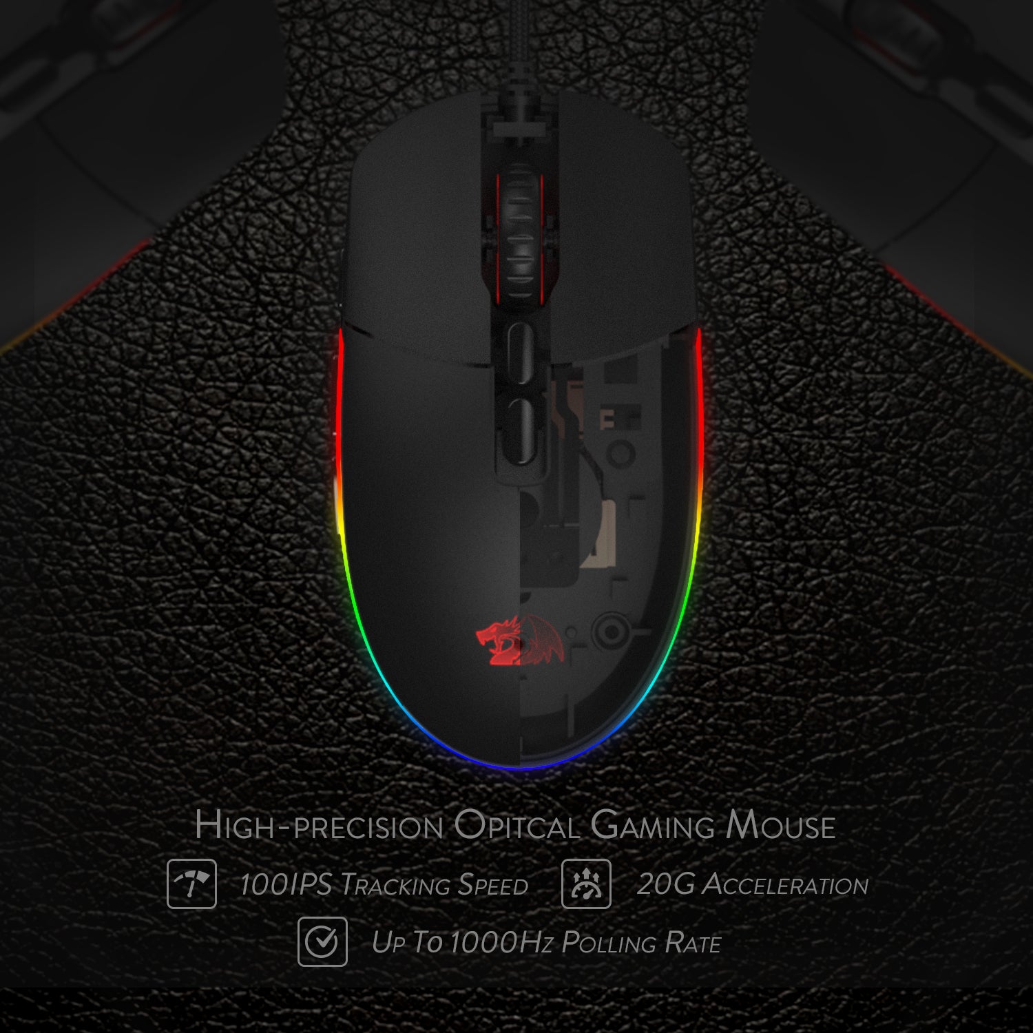 MOUSE GAMER REDRAGON M719 RGB INVADER - foto 4