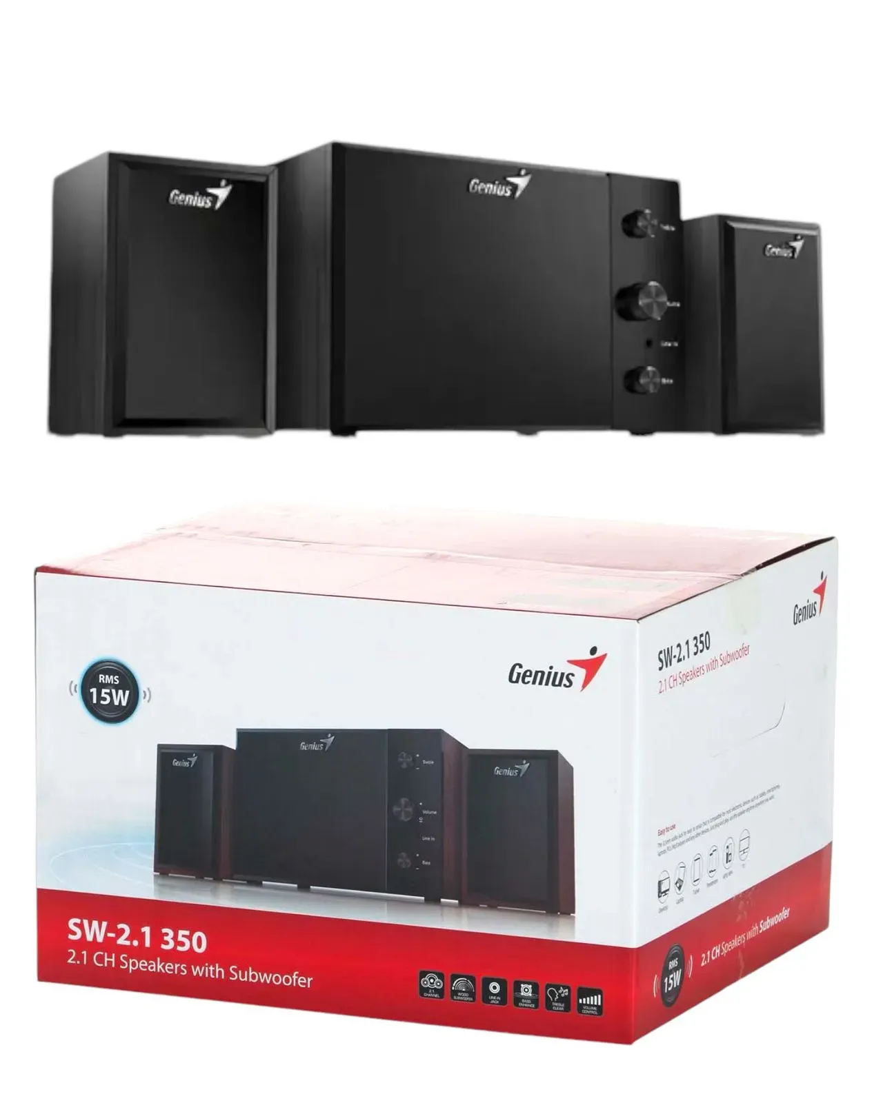 PARLANTE GENIUS 2.1 SW- 350 15W - foto 2