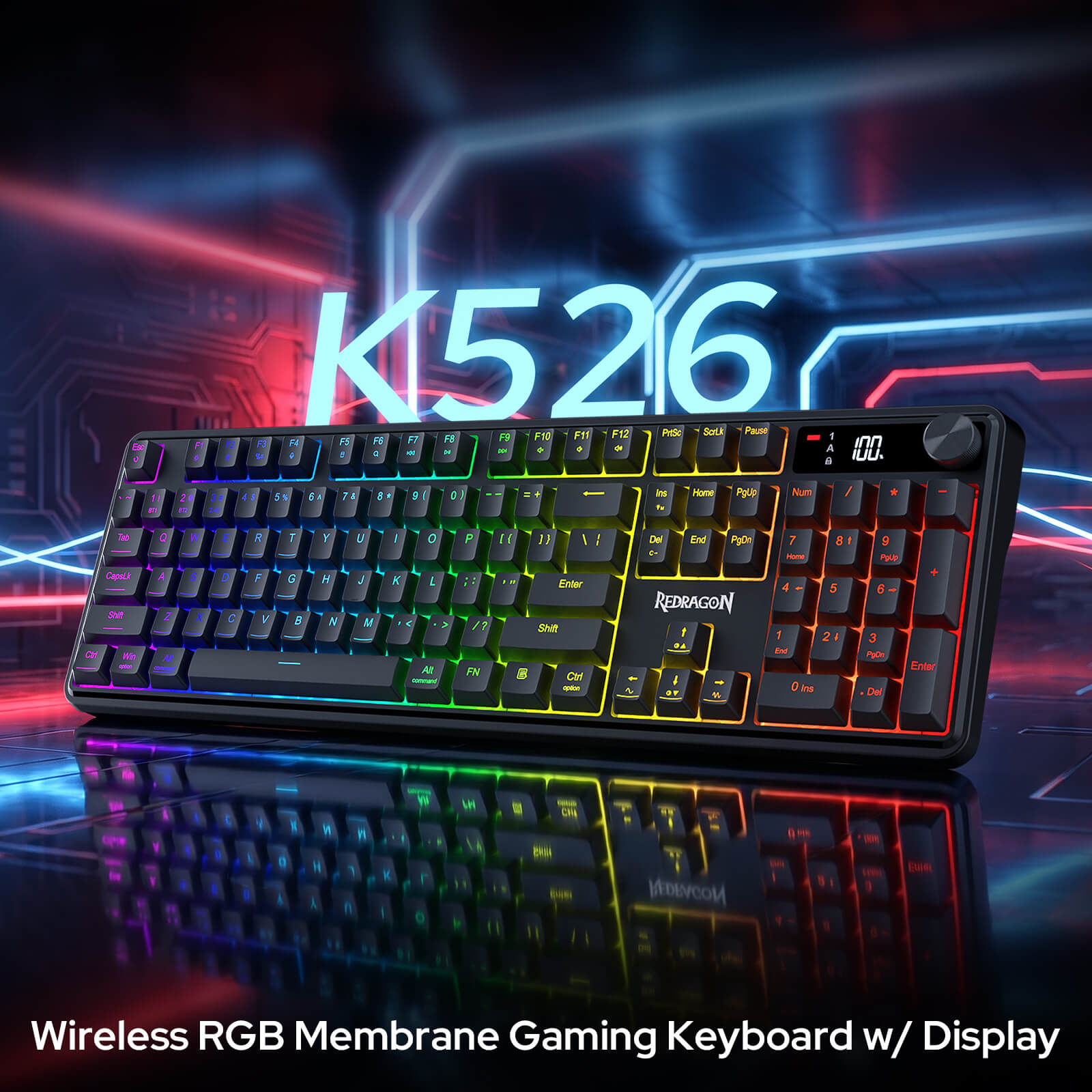 TECLADO GAMER REDRAGON VOLCANO PRO K526 - foto 2